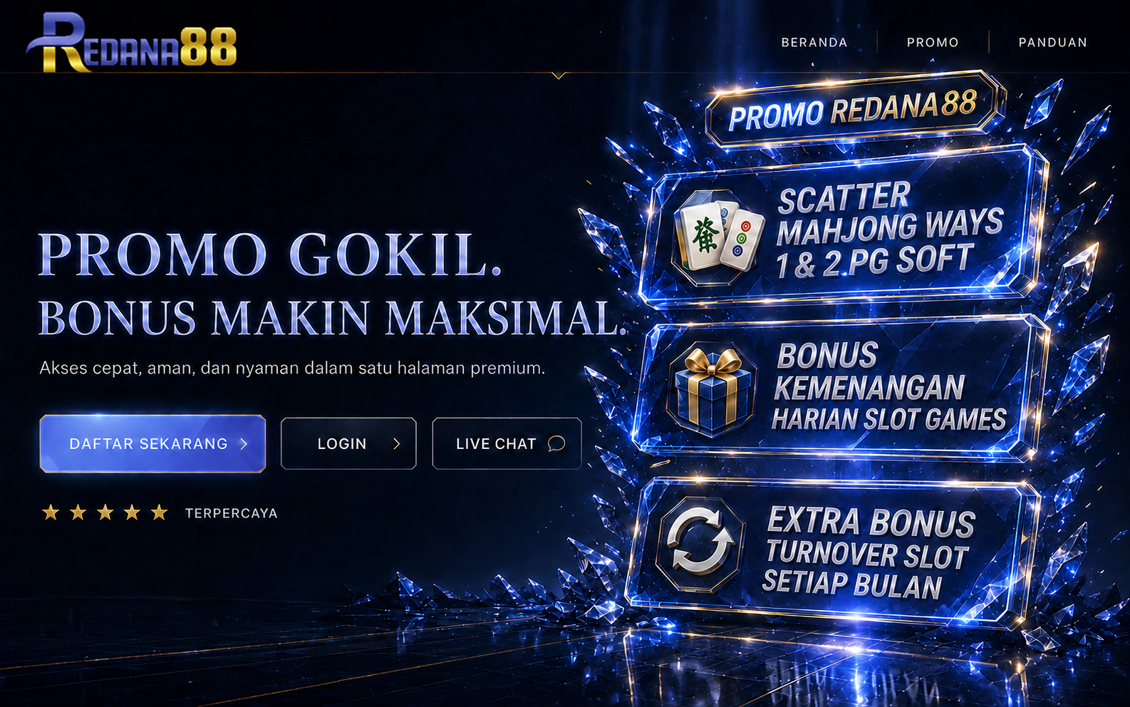 REDANA88 Promo Gokil dengan tiga pilihan promo menarik